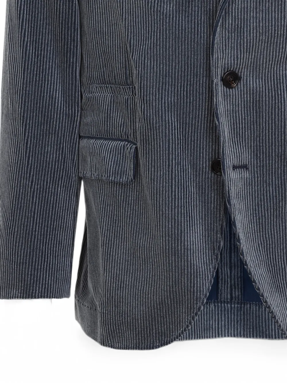 Brunello Cucinelli Ribfluwelen jack Blauw