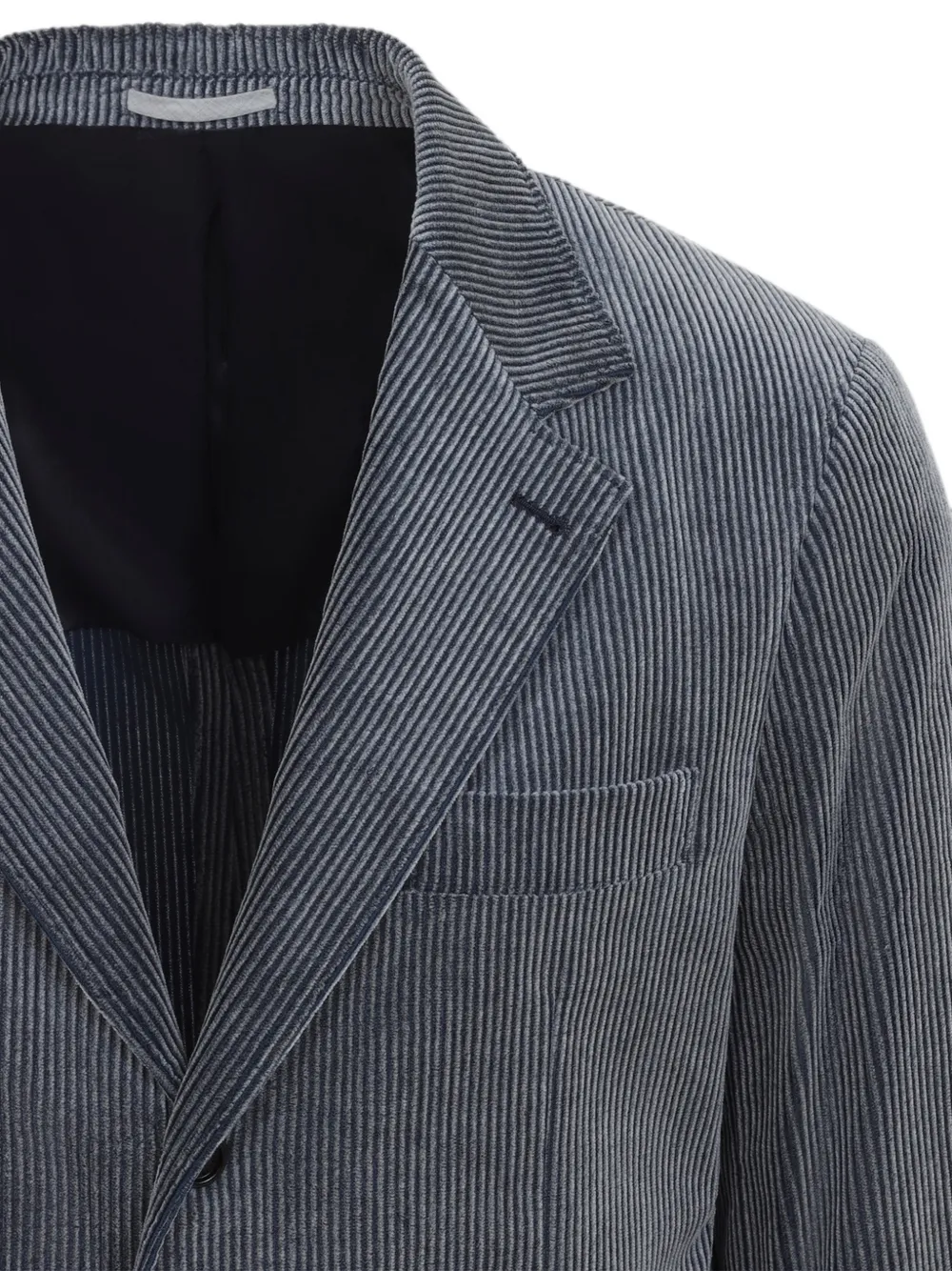Brunello Cucinelli Ribfluwelen jack Blauw