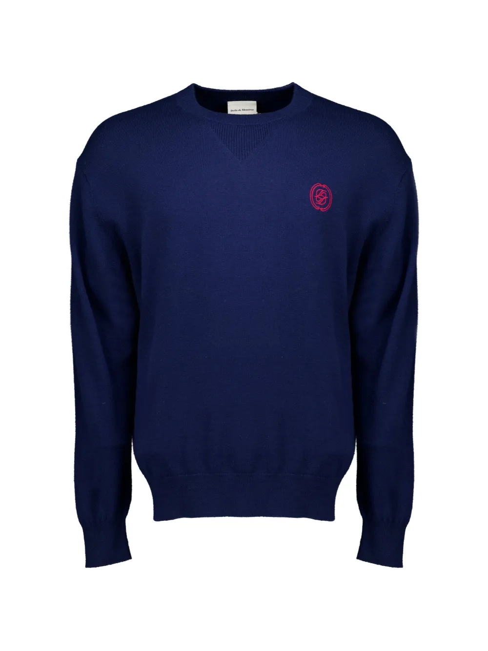 Drôle De Monsieur logo-embroidered V-insert sweater Blauw