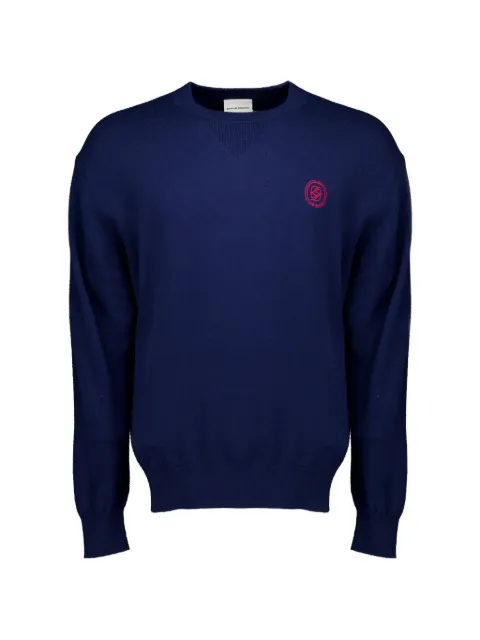 Drôle De Monsieur logo-embroidered V-insert sweater