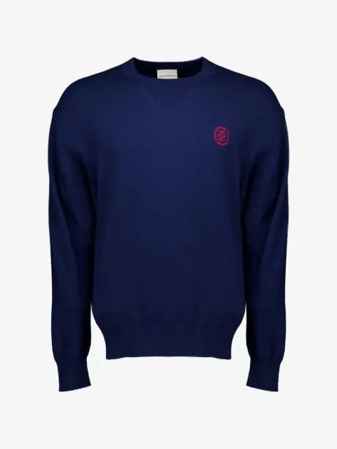 Drôle De Monsieur logo-embroidered V-insert sweater