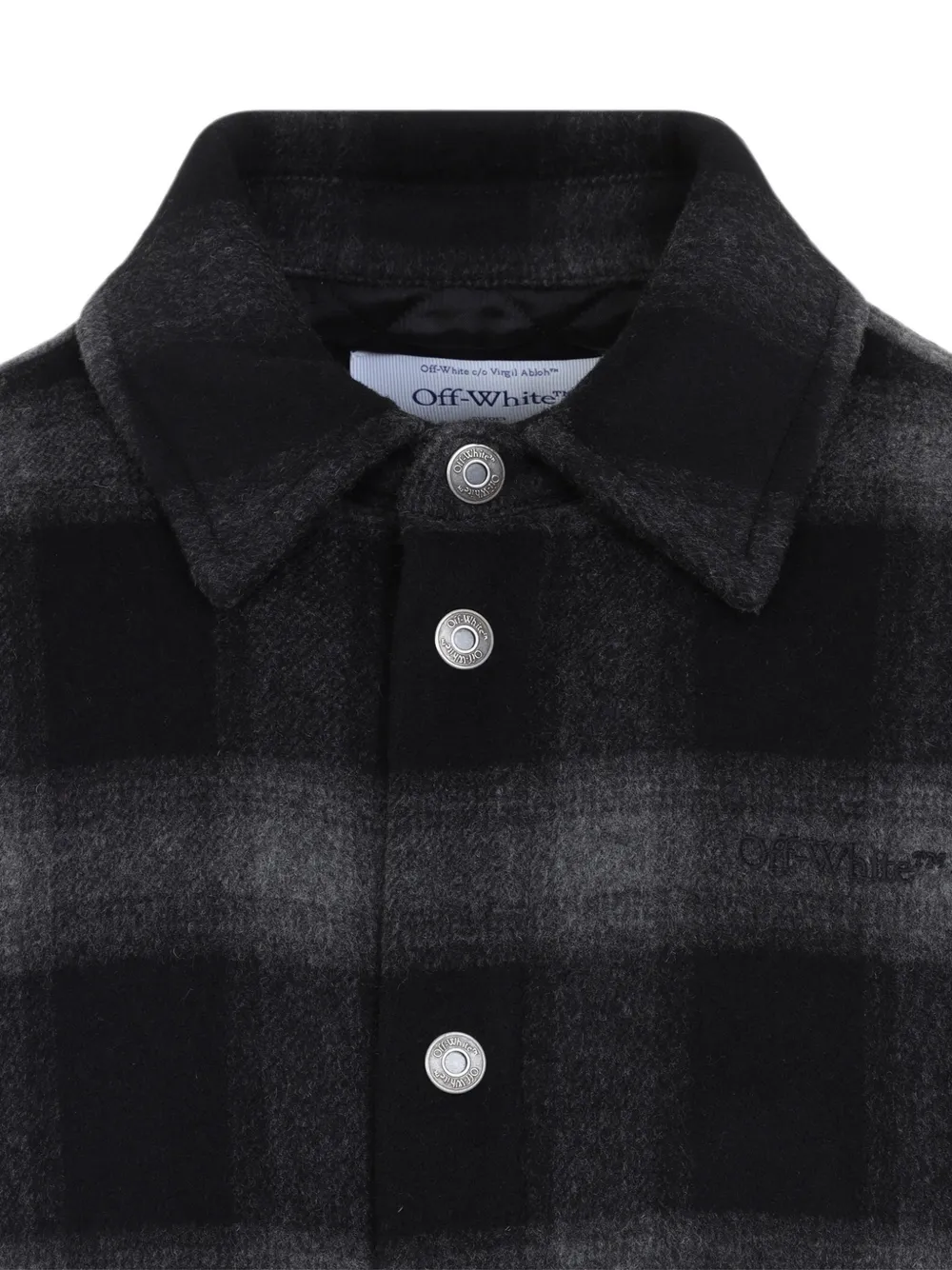 Off-White Geruit jack Zwart