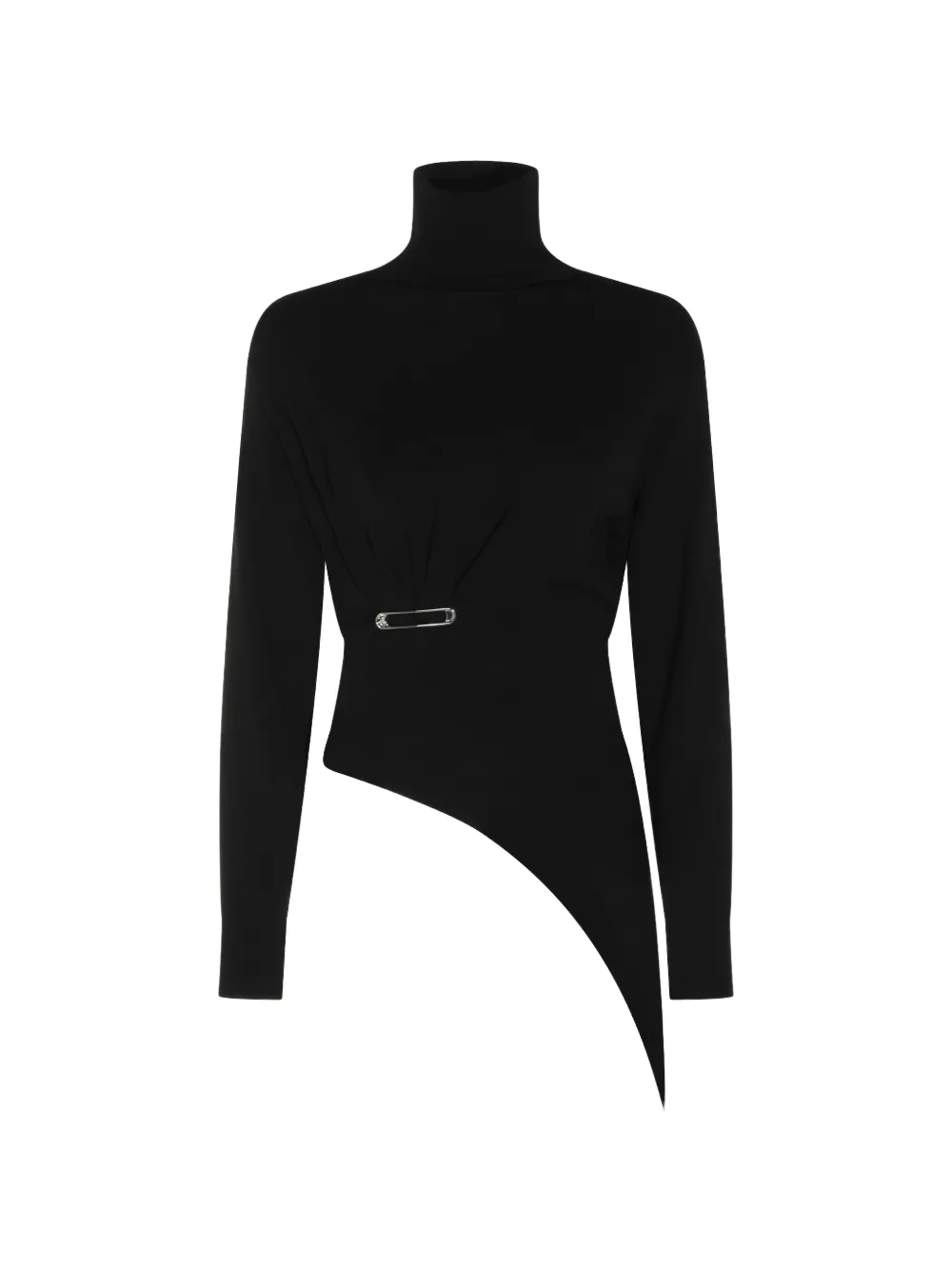 Lanvin safety-pin asymmetric sweater - Nero