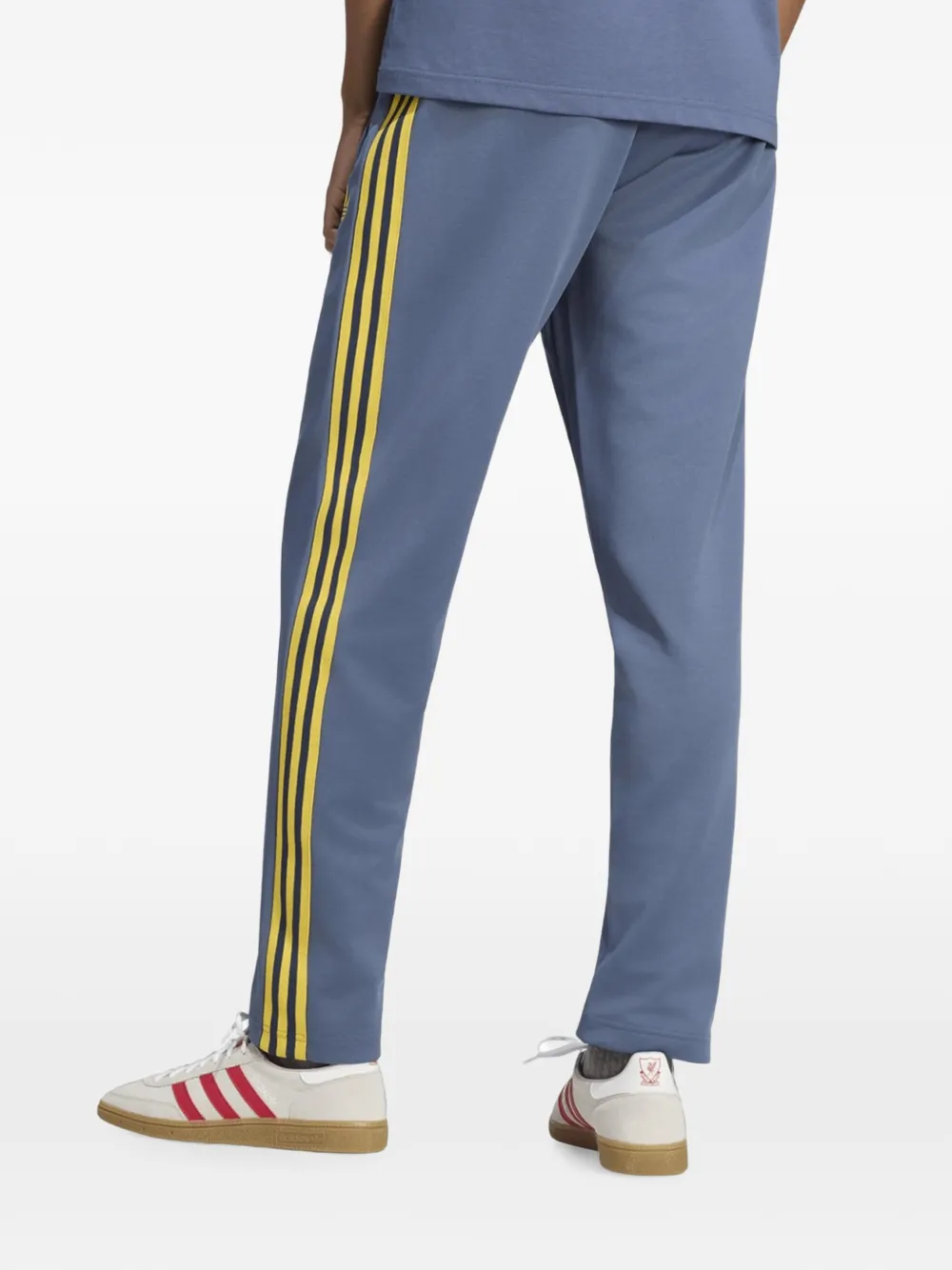 adidas logo-embroidered side-stripe track pants Blauw