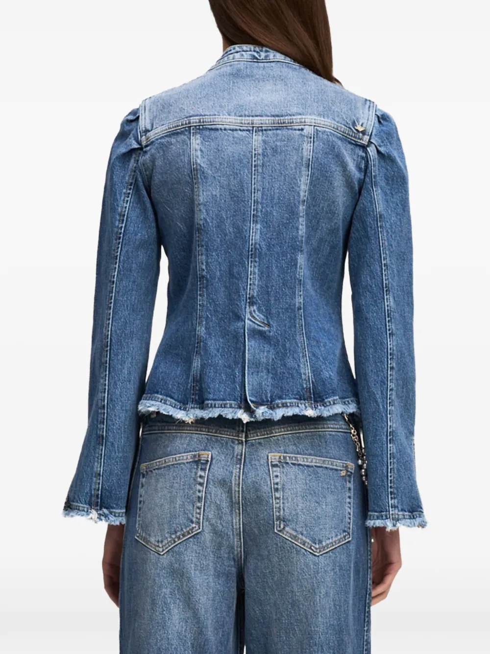 Cinq A Sept Avril denim jack met franje Blauw