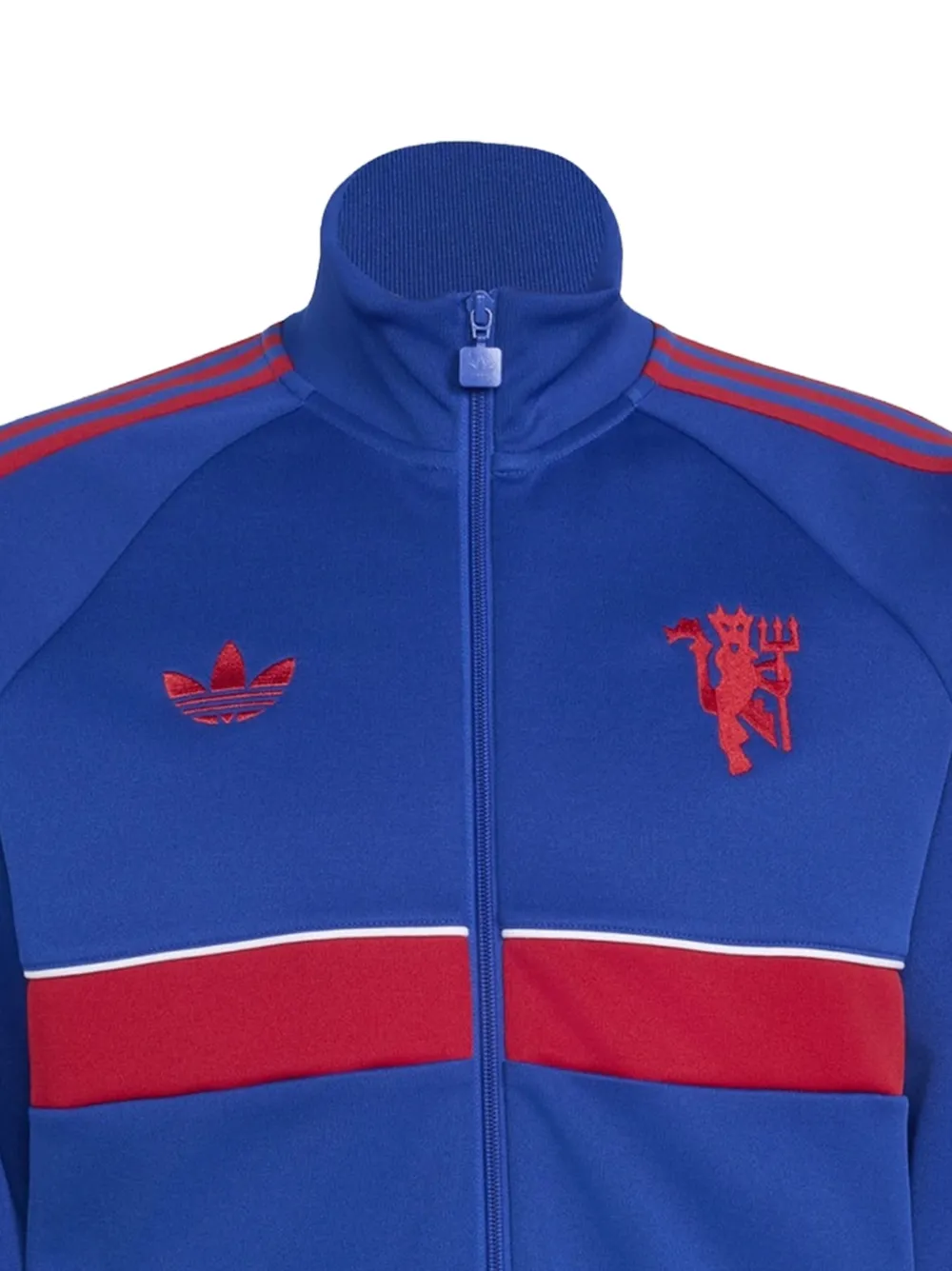 adidas Manchester United logo-embroidered track jacket Blauw