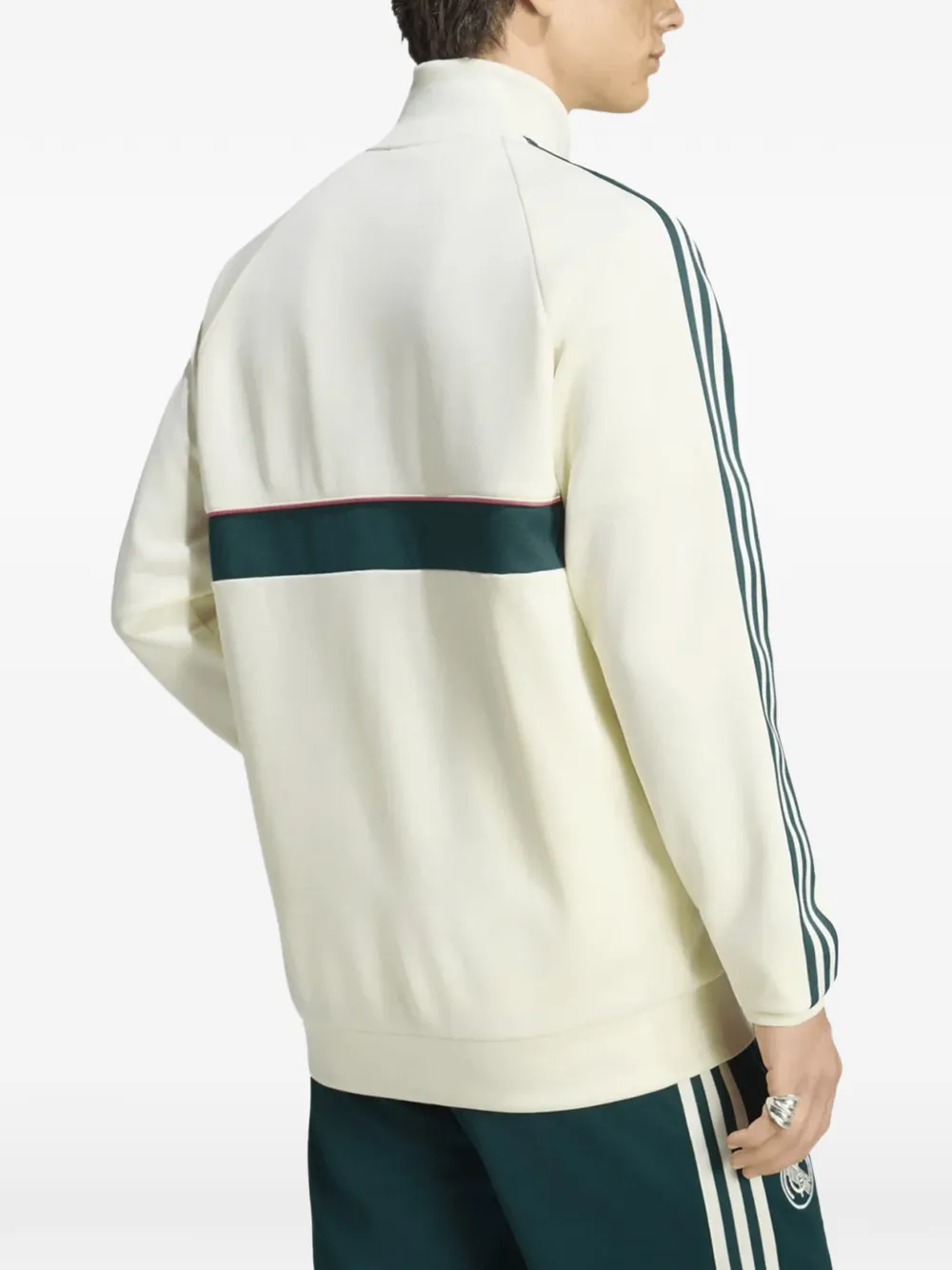 adidas Real Madrid logo-embroidered zip-up jacket Beige