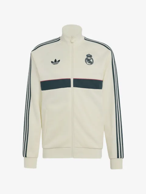 adidas Real Madrid logo-embroidered zip-up jacket