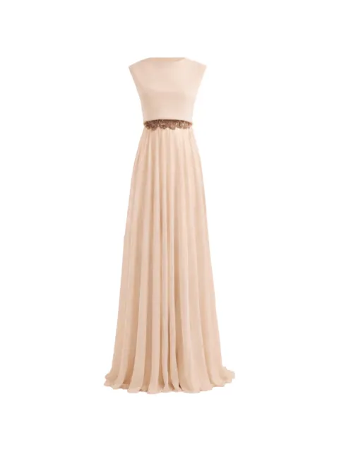 Gemy Maalouf cowl-neck embellished maxi dress