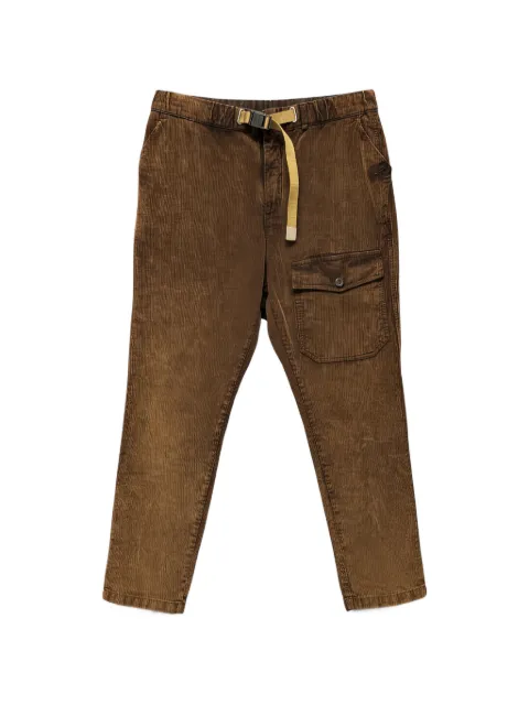 White Sand belted corduroy cargo pants