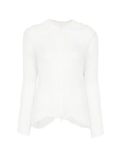 Issey Miyake 시폰 트위스트 BK/WT-66 가디건