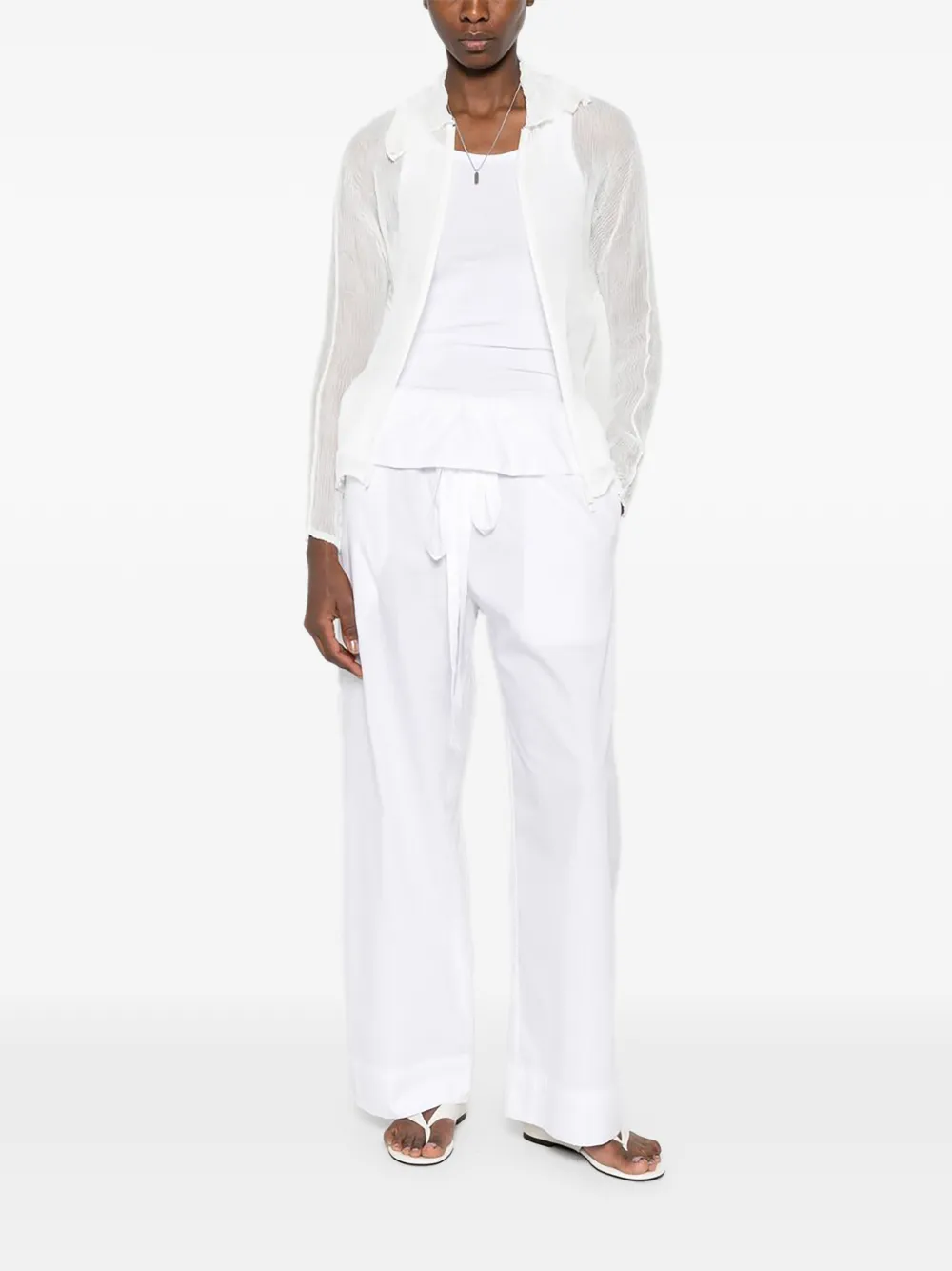 Issey Miyake Chiffon Twist BK WT-66 vest Wit