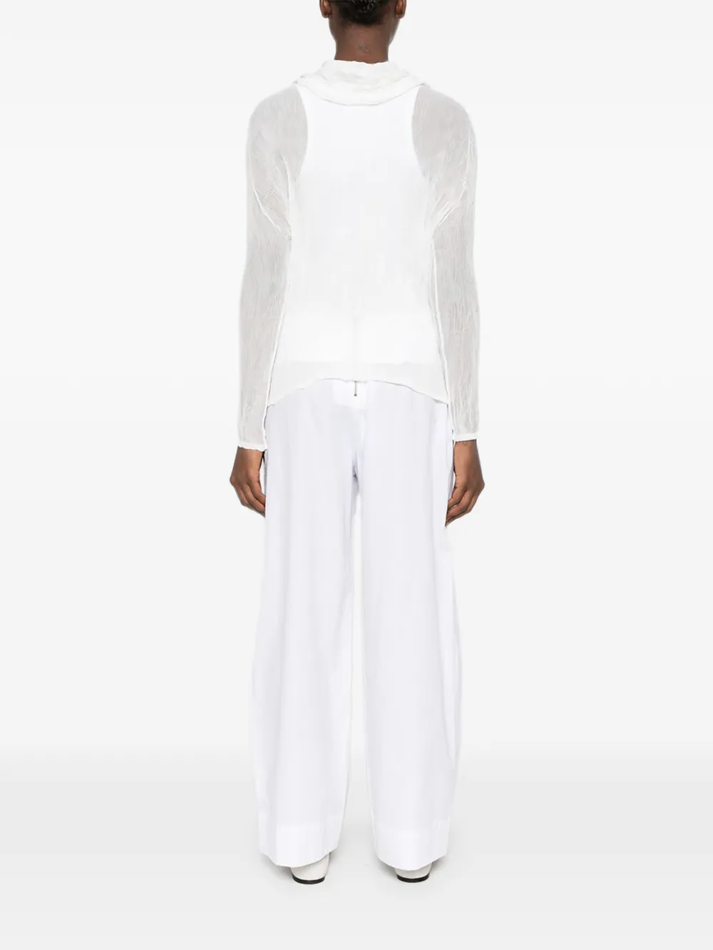 Issey Miyake Chiffon Twist BK WT-66 vest Wit
