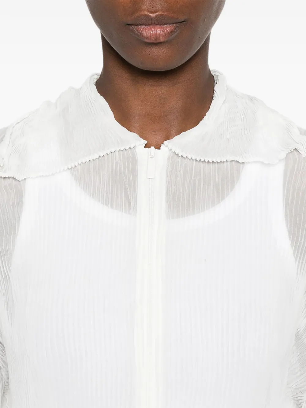 Issey Miyake Chiffon Twist BK WT-66 vest Wit