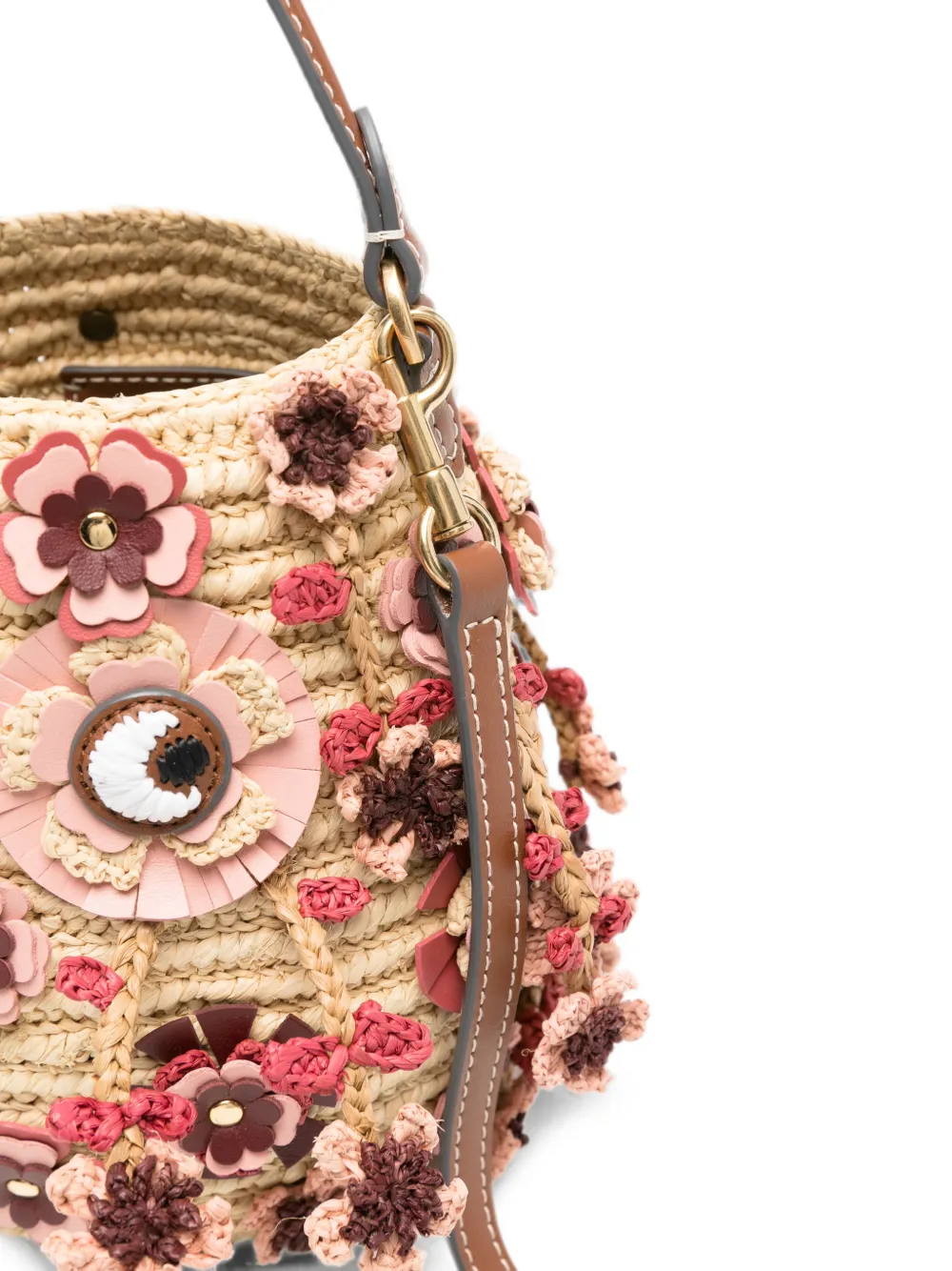 Anya Hindmarch Mini-tas verfraaid met bloemen Beige