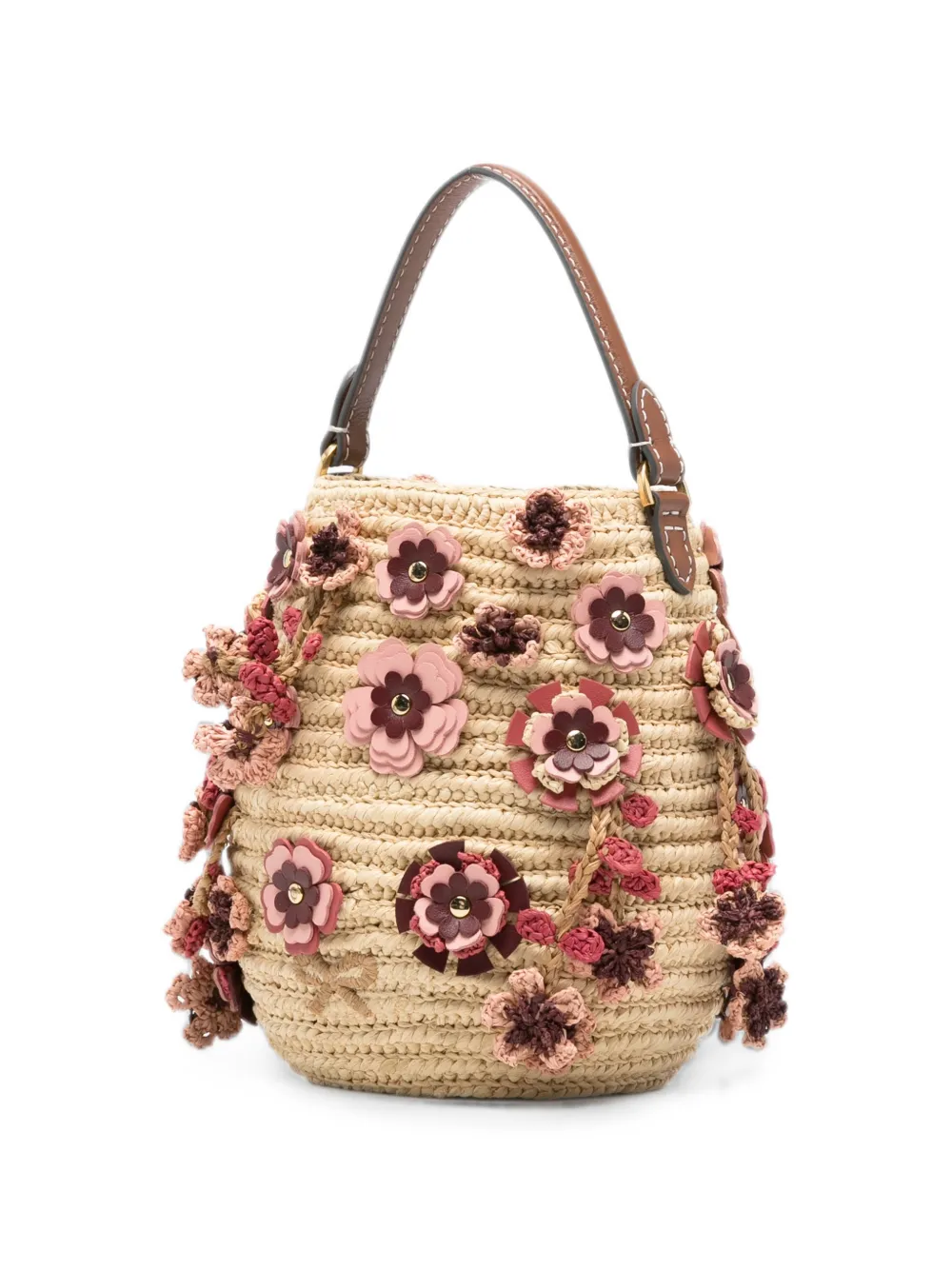Anya Hindmarch Mini-tas verfraaid met bloemen Beige