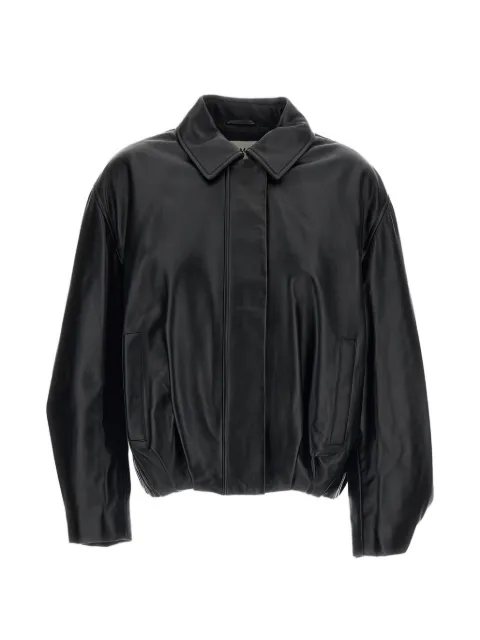 Arma Melis leather boxy-fit jacket