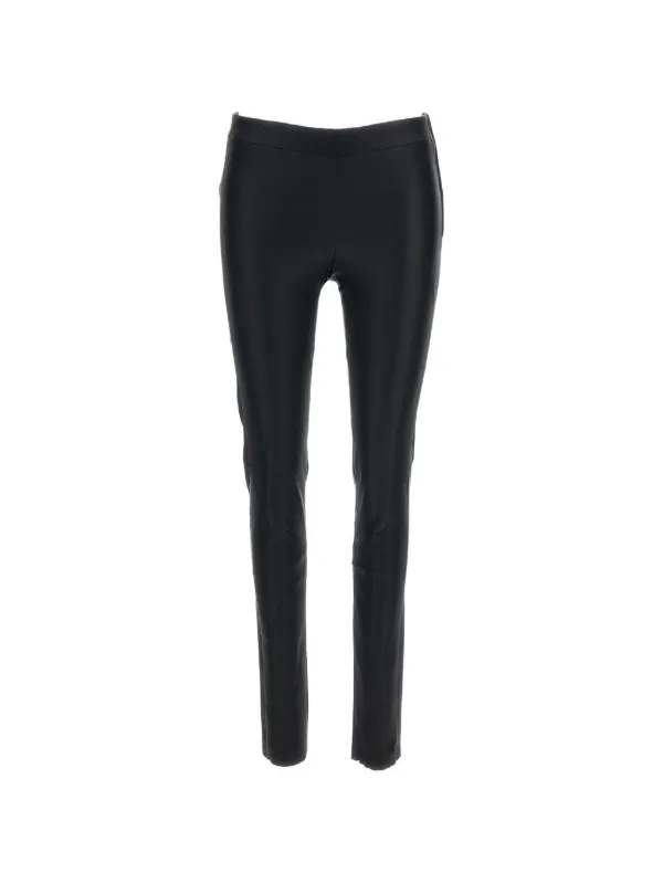 Arma Leather Skinny Trousers in Black