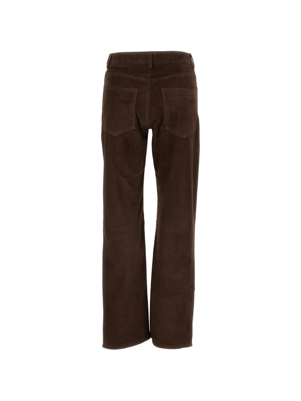 Arma straight-cut suede trousers Bruin