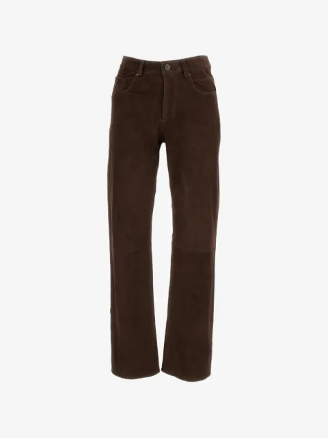 Arma straight-cut suede trousers