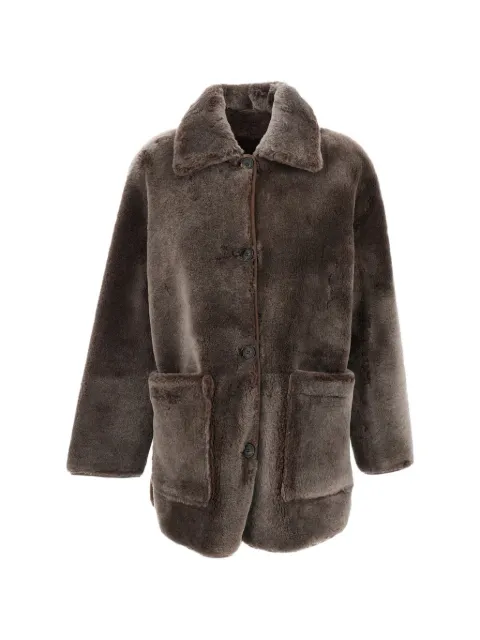Arma shearling patch-pocket coat