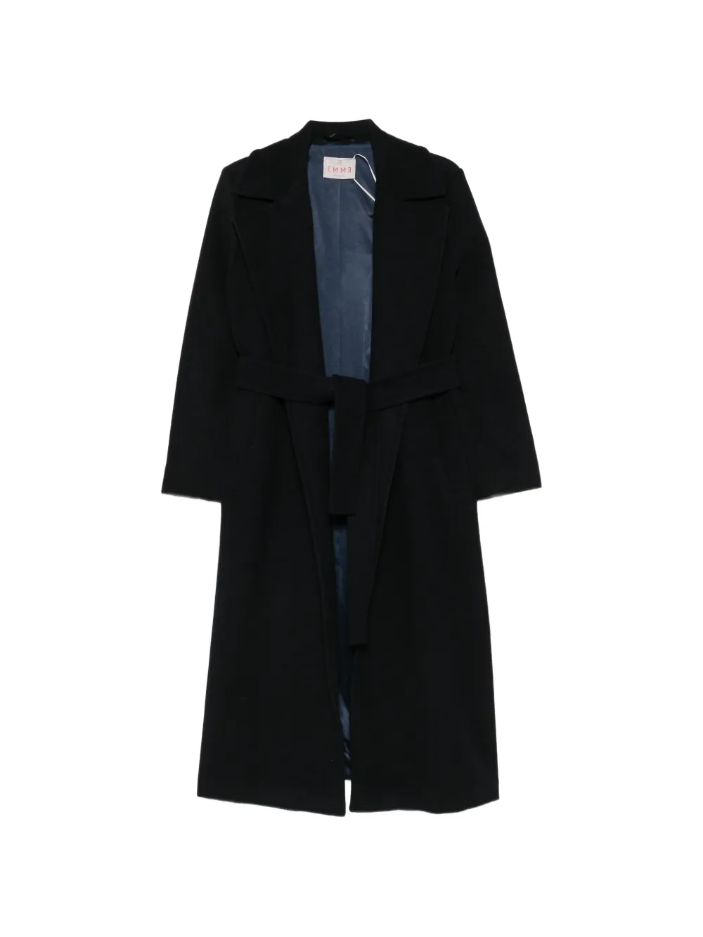 EMME belted coat - Blu