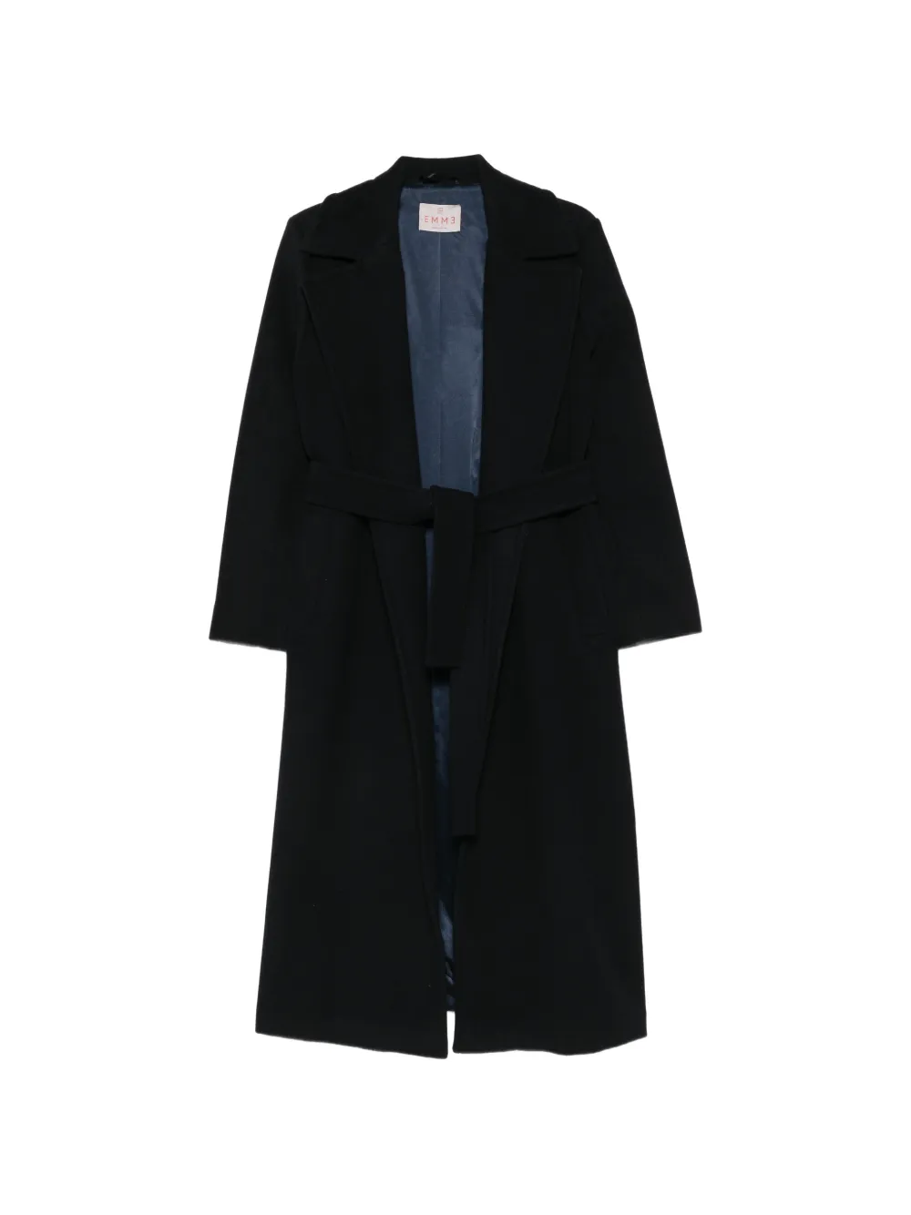 EMME belted coat - Blu