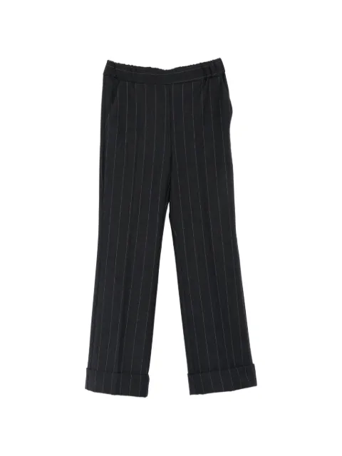 EMME pinstripe-print turn-up trousers