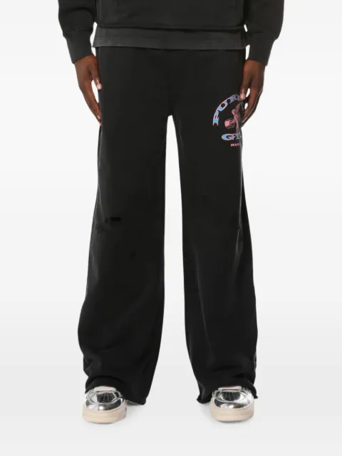 Purple Brand distressed graphic-print track pants