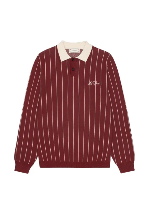 Les Deux pinstriped long-sleeve polo shirt