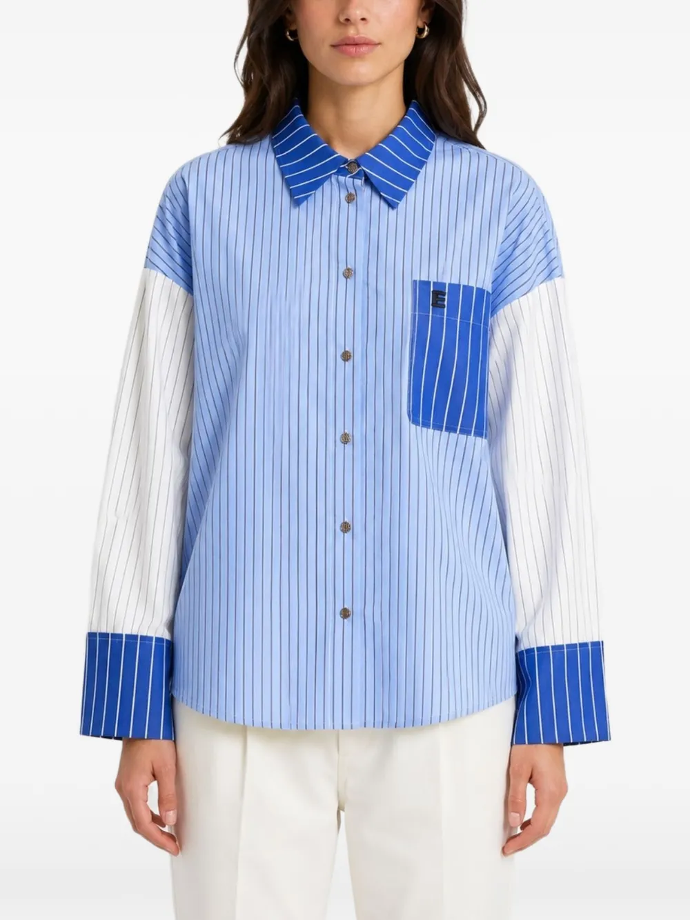 Essentiel Antwerp Gestreept overhemd Blauw