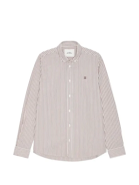 Les Deux striped embroidered-logo shirt
