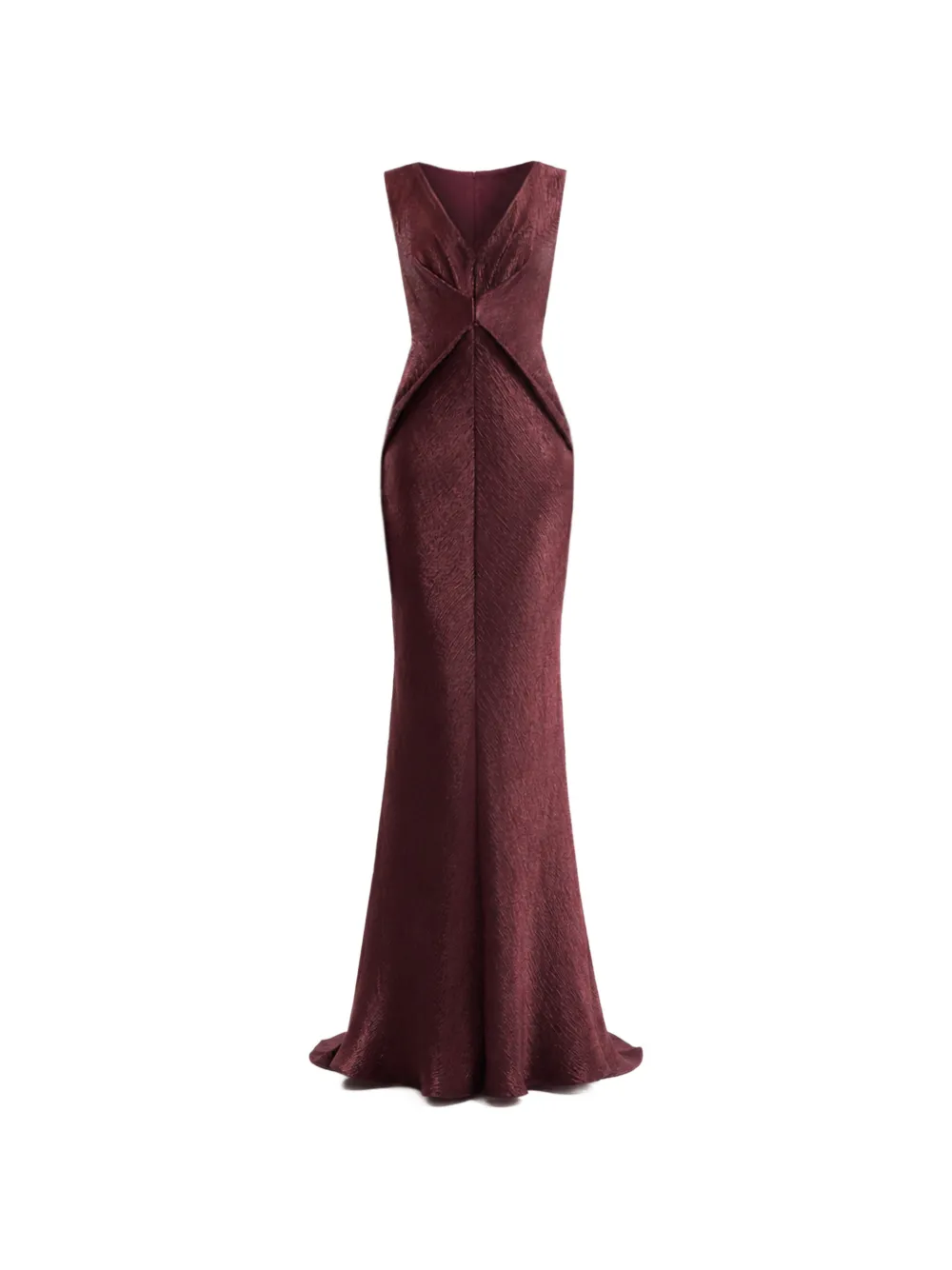 Gemy Maalouf sculpted V-neck maxi dress - Rot