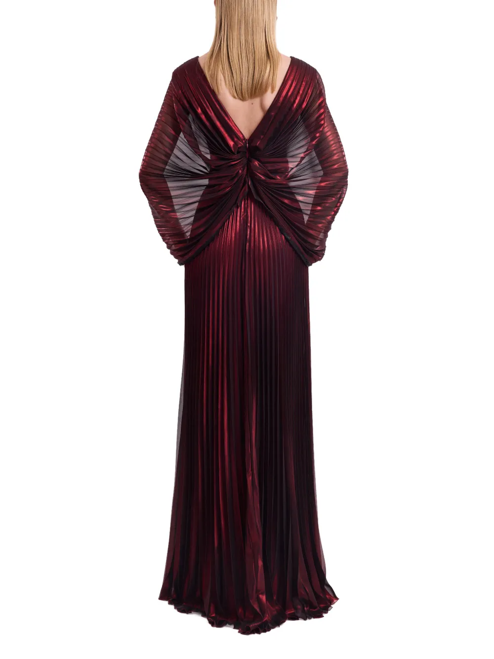 Gemy Maalouf Geplooide maxi-jurk Rood