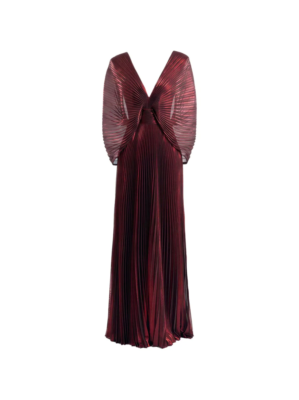 Gemy Maalouf pleated V-neck maxi dress
