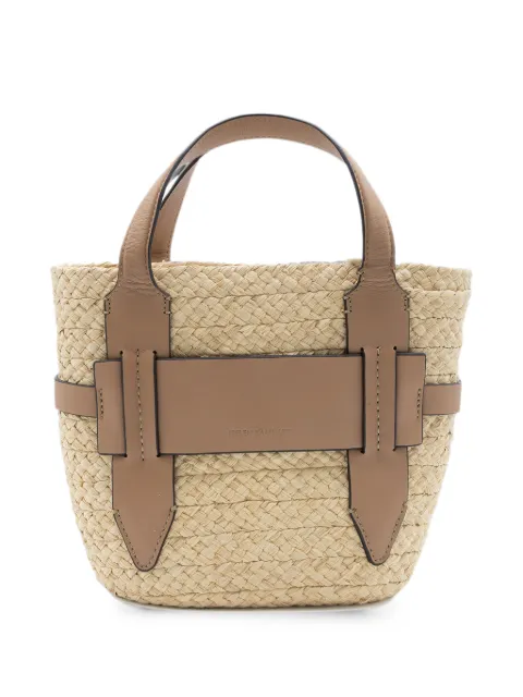 Helen Kaminski Lipari S woven leather-trim tote bag