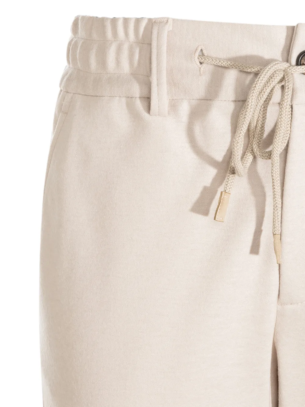 Eleventy Broek met trekkoordtaille Beige