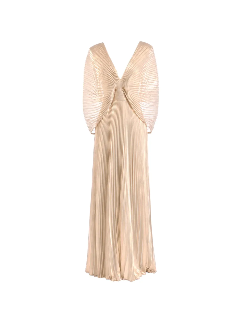 Gemy Maalouf pleated batwing dress Goud