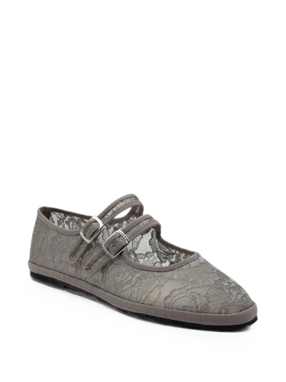 Gondolina Pulcinella lace-mesh ballet flats Grijs