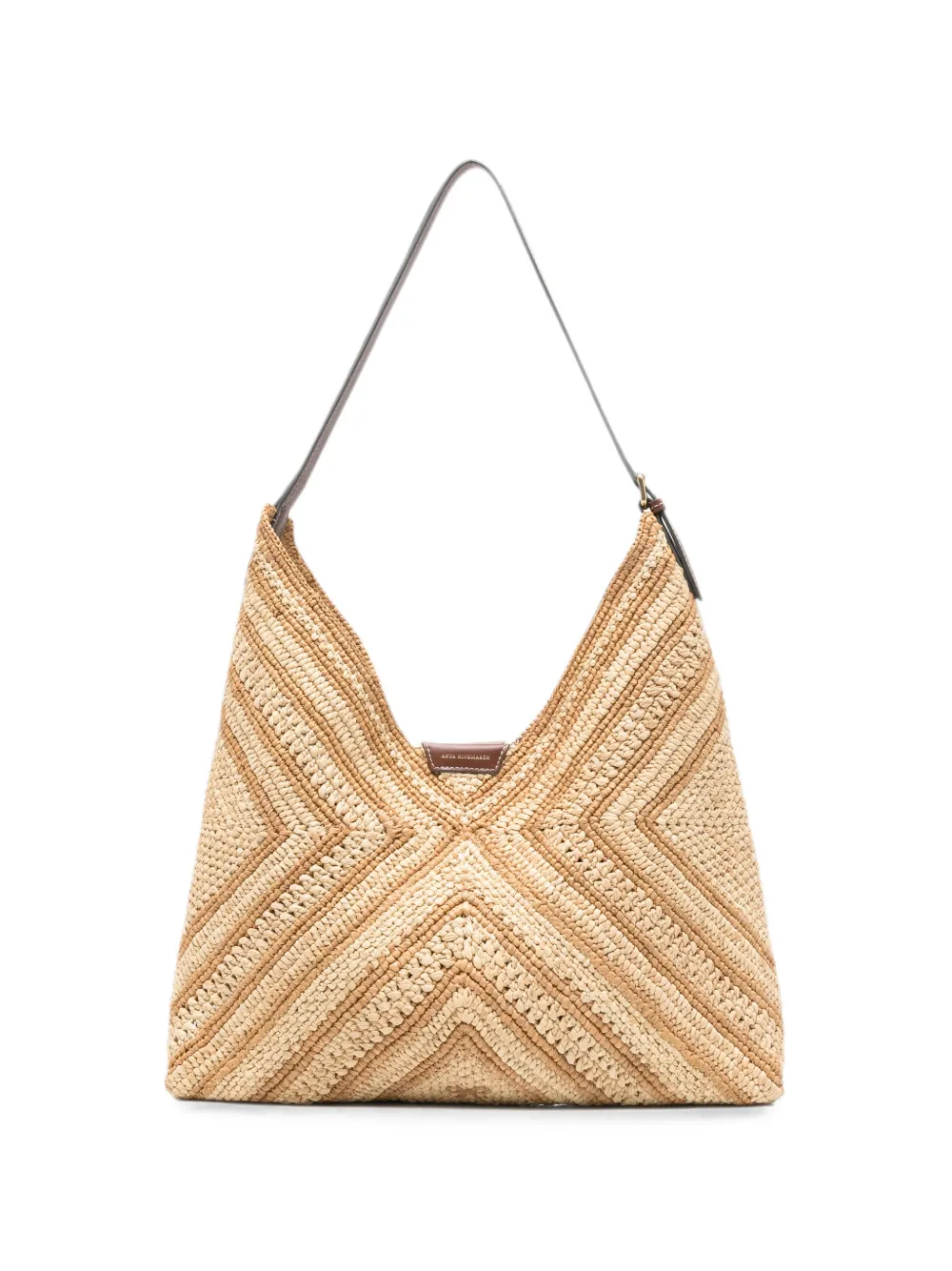 Anya Hindmarch woven chevron shoulder tote bag - Nude
