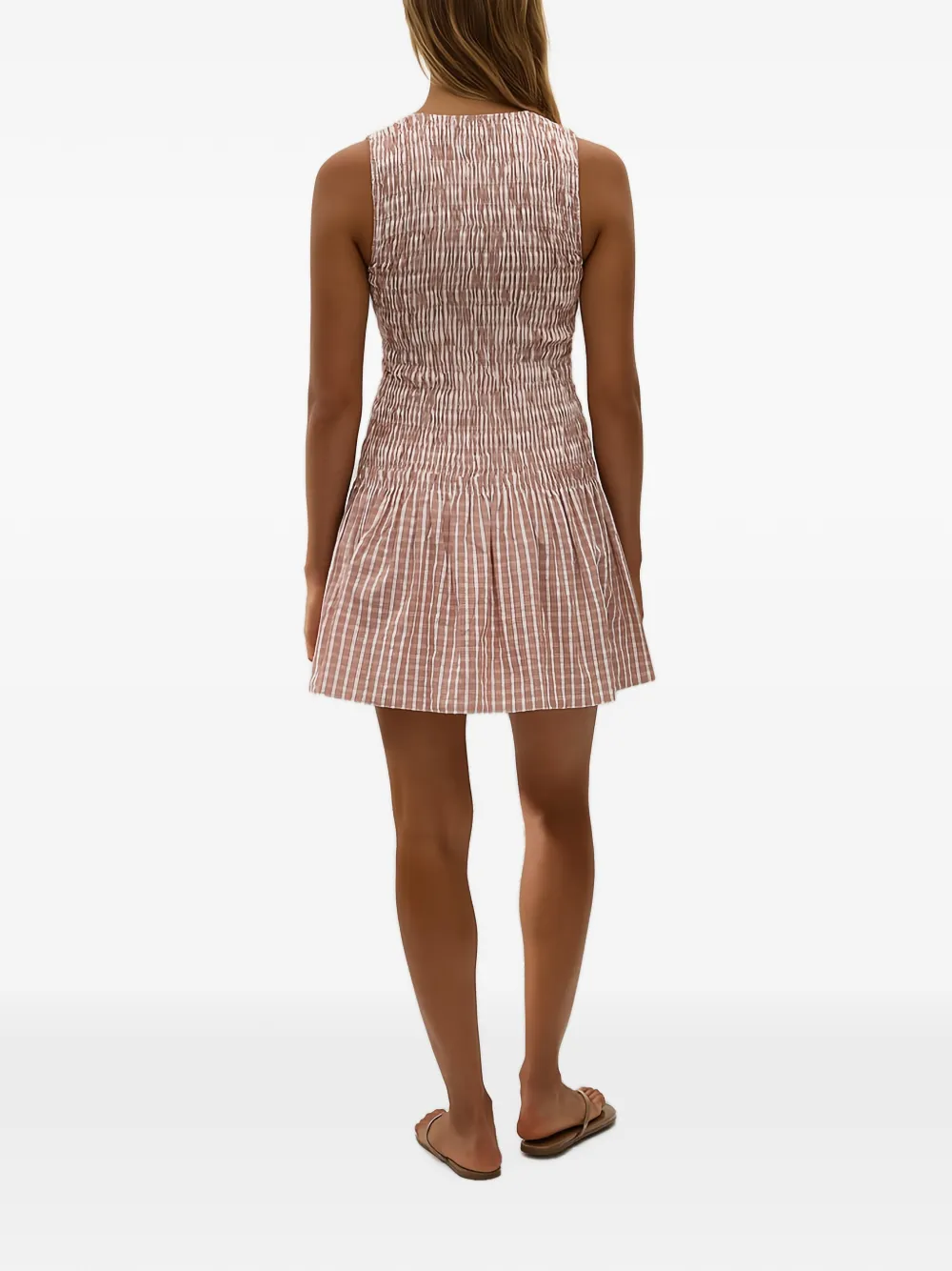 Faithfull Palomar geplooide geruite jurk Roze