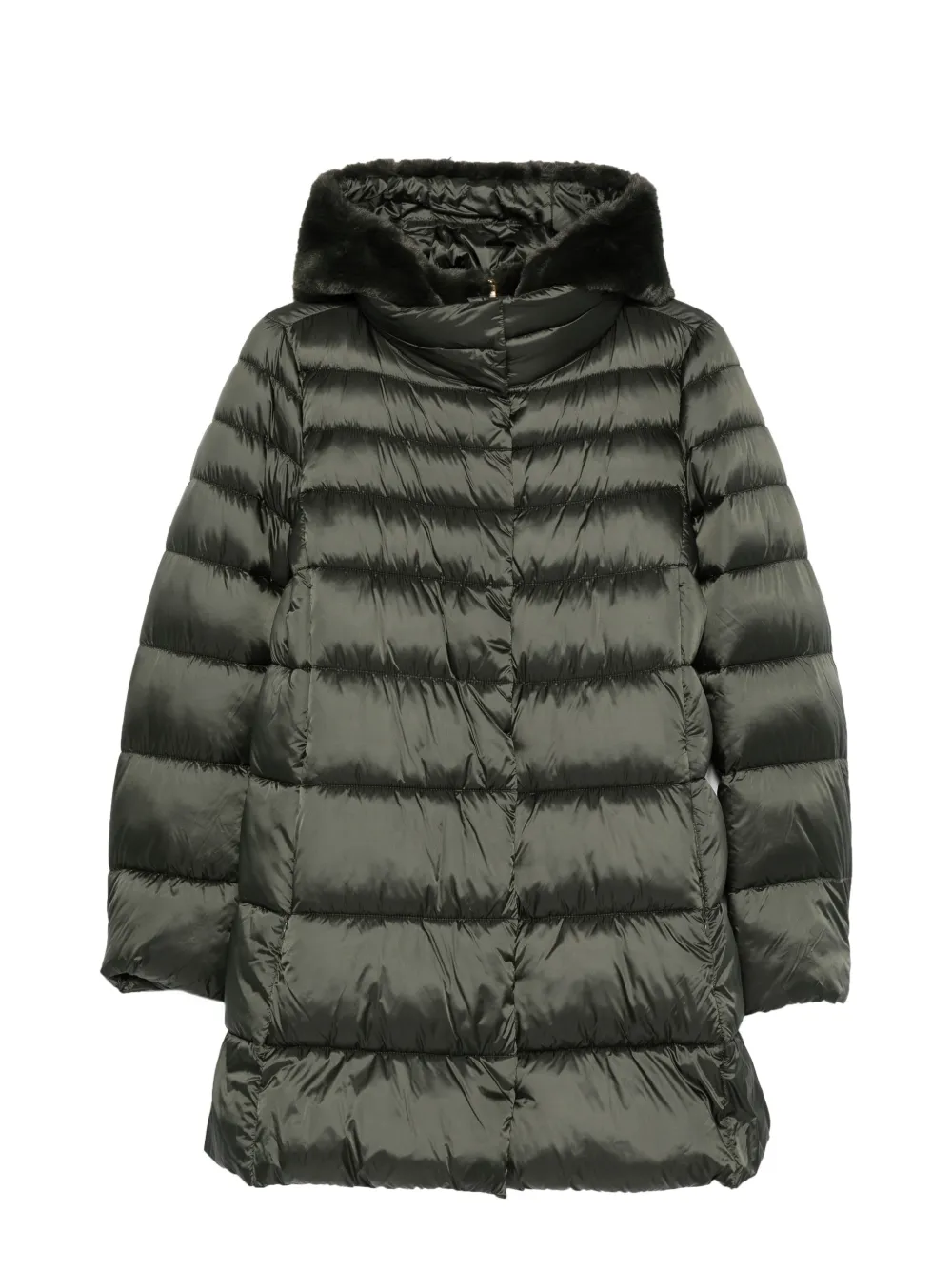 EMME EMMChenzia faux-fur-trim hooded coat - Verde
