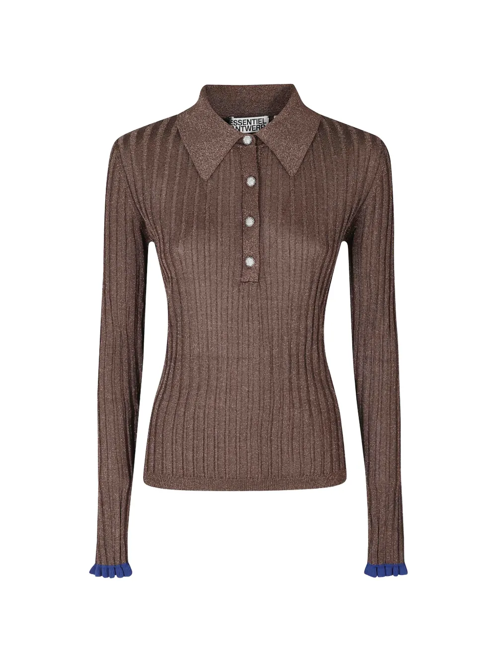 Essentiel Antwerp Polo in maglia a coste - Grigio