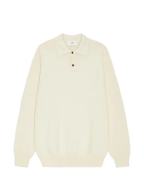Les Deux textured-knit polo shirt