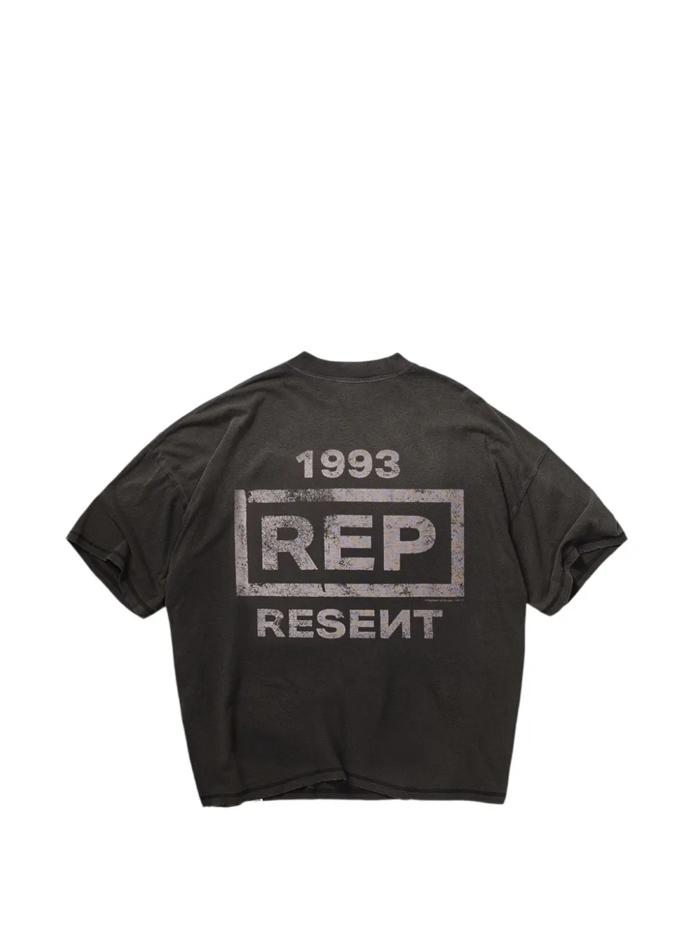Represent logo-print cotton T-shirt Grijs