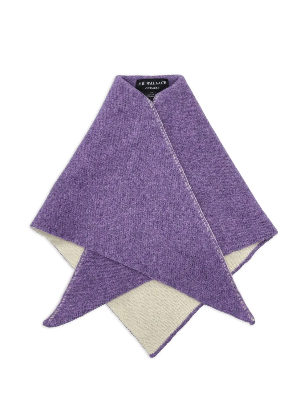 B.B. Walace Gebreide driehoekige bandana Paars