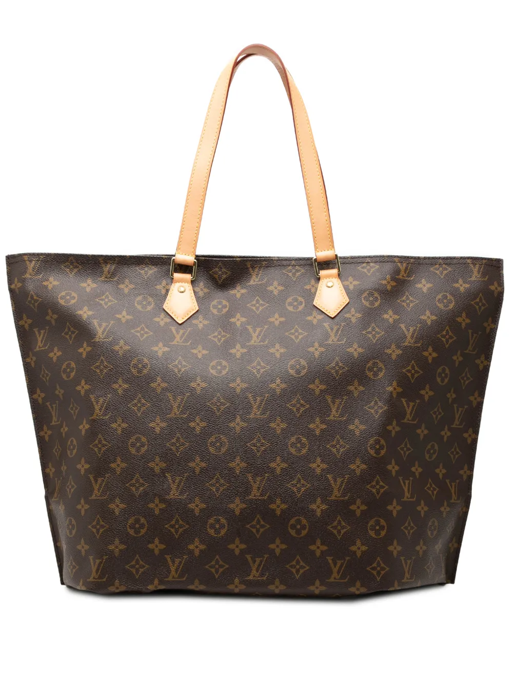 Pre-owned Louis Vuitton 2021-2026 Monogram All-in Mm Tote Bag In Brown