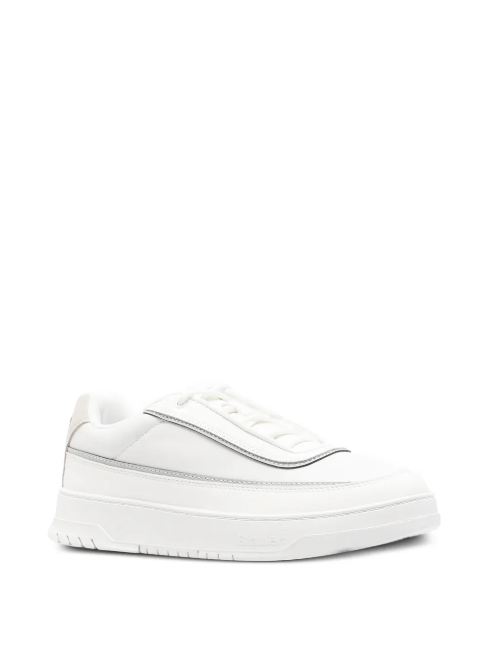 Blauer logo-detail leather sneakers Wit