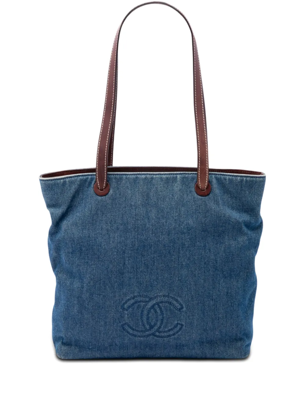 CHANEL Pre-Owned 1997-1999 CC Denim tote bag - Blu