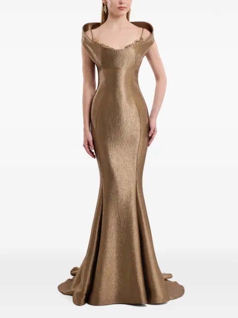 Gemy Maalouf sculpted mermaid-silhouette maxi dress